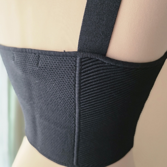 House of Harlow 1960 Black Sweater Knit Cropped Tank Top M - Picture 6 of 11